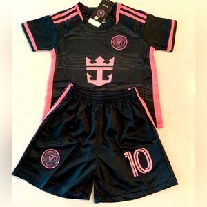 Toddler Messi 3-4T Jersey Size 18 Inter Miami Soccer Jersey Black Pink Matching